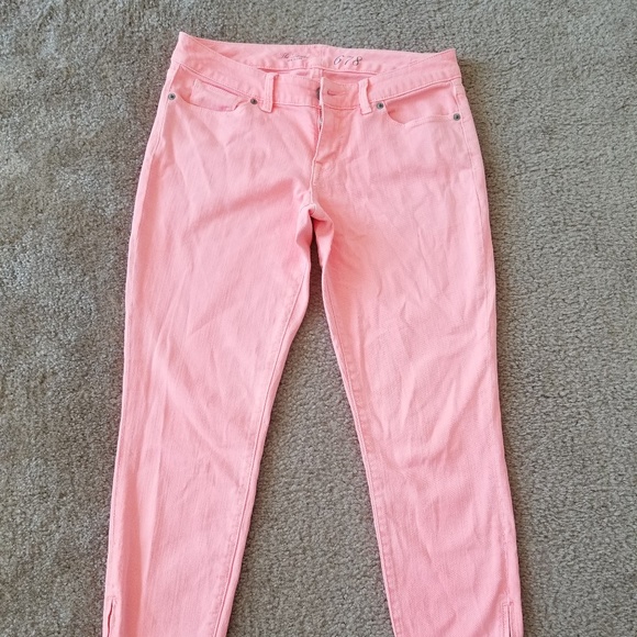 salmon pink jeans